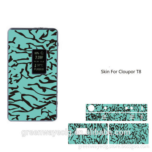 Unique design!!! Cloupor Stickers, ecig skin, cloupor T8 Sticker/Skin/Wrap M80, istick, cloupor mini Mod Skin Waterproof